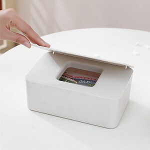 放口罩收纳盒大容量成人学生暂存收纳神器家用湿纸巾盒子带盖防尘