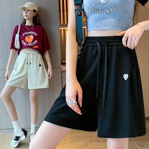 马裤五分裤夏季女梨形齐膝半腿裤女夏季运动到膝盖的短裤大裤衩子