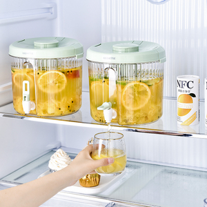 冷水壶带龙头冰箱凉水壶家用耐高温水果茶桶饮料桶大容量冷泡茶壶
