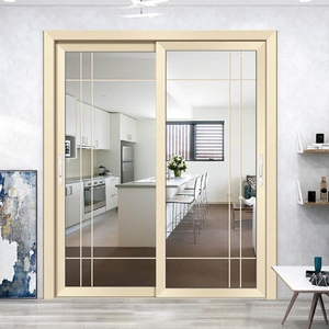 厨房推拉门玻璃铝合金格栅门隔断卫生间门移门定制吊滑门mjl_yy200
