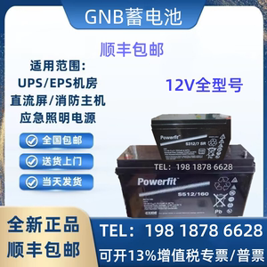 GNB蓄电池 S512/12V25/35/40/55/65/100/125/160/215UPS/消防主机