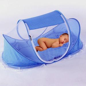 婴童蚊帐婴幼儿童宝宝可折叠免安装有底加密拉链蒙古包支架蚊帐
