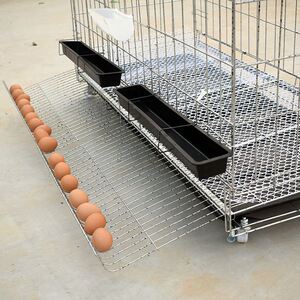 自动滚蛋鸡笼不锈钢养鸡笼子家用室外户外加密简易鸡圈鸡舍鸡棚