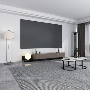 抗光投影幕布画框屏幕4k家用100寸120寸长焦窄边框菱栅黑晶壁挂幕