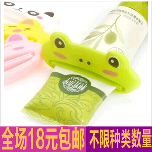 创意韩国卡通动物挤牙膏器手动自动洗面奶化妆品挤压器套装