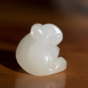 运财老鼠新疆和田白玉籽料精品苏州玉雕伯玉轩情怀美物集