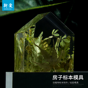 小房子模具水晶滴胶手工diy材料树脂ab胶硅胶植物干花摆件标本