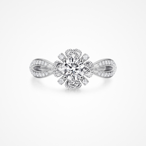 梵誓oneswear 天使喷泉18k金钻戒求婚结婚定制女婚戒钻石戒指50分