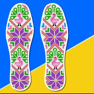 十字绣鞋垫单股刺绣加厚半成品印花送针线纯手工几何八角结婚鞋垫