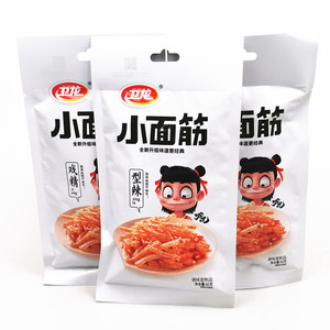 卫龙小面筋60g*10包香辣味网红面筋休闲食品素肉辣条零食小吃点心