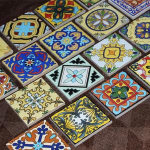 欧式小花砖餐厅客厅拼花地砖300楼梯立面仿古腰线角花片厨卫墙砖