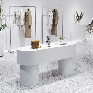 中岛台展示桌女装店中间摆放韩风软装创意展示台服装店中岛陈列架