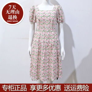 KY-C242-125L专柜正品2024夏季新款女装时尚短袖印花连衣裙