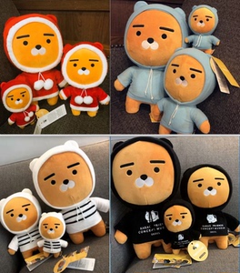 韩国kakao狮子ryan红蓝白黑卫衣版毛绒玩具玩偶公仔节日情侣礼物