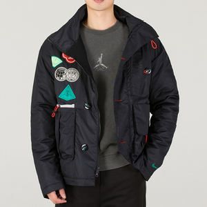 nike耐克外套男装2022冬季新款欧文联名篮球运动棉服dj3856-010