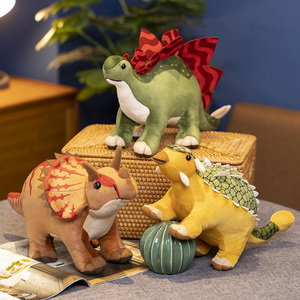 仿真恐龙公仔侏罗纪毛绒玩具霸王龙三角龙玩偶布娃娃儿童礼物男孩