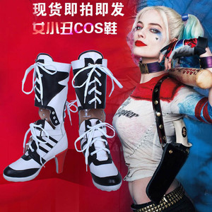 自杀小队harley quinn 哈莉哈利奎茵小丑cos鞋(现货即拍即发)