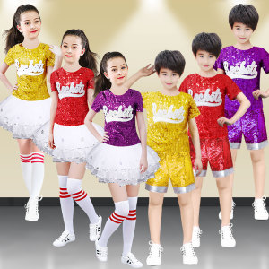 元旦儿童街舞鬼步舞套装男童嘻哈hiphop演出服女童爵士舞表演服装