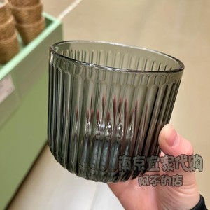 IKEA宜家正品 格拉维斯 装饰用花盆 9厘米小号玻璃花盆灰色粉色