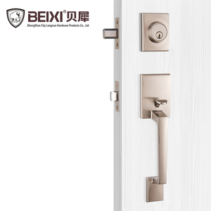 贝犀老式门锁门通用型 不锈钢通用型门锁 木门把手锁 钢木门锁