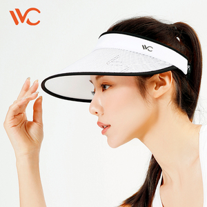 vvc夏季新款时尚遮阳帽女户外防紫外线太阳帽百搭字母遮脸防晒帽