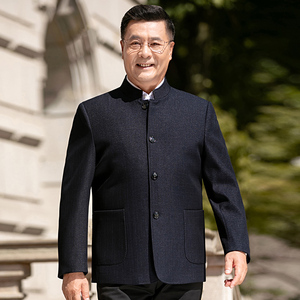 男士外套春秋款休闲中山装