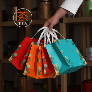 精美纸质手提袋茶叶罐礼盒手拎袋定制各种包装手提袋定制专版
