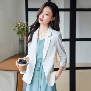 西装外套女夏季薄款正装职业套装裙子两件套西服搭配连衣裙20人付款