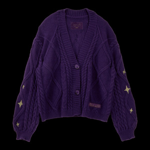 Knitted sweater jacket秋冬开衫女气质欧美蝙蝠翼针织毛衣外套