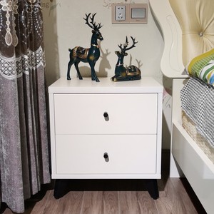 北欧现代床头柜白色相拼灰色定制精美迷你小柜子储物柜