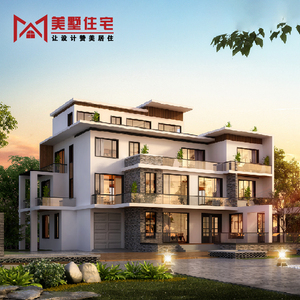 农村别墅设计图纸四层现代自建房豪华大气复式洋房全套施工效果图