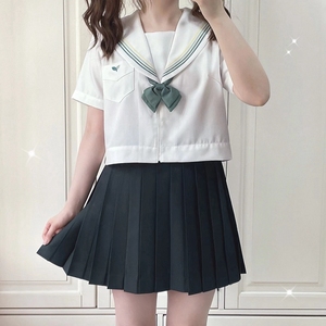 纯色jk裙学院风制服短裙夏季基础款校供百褶裙学生高腰百搭半身裙