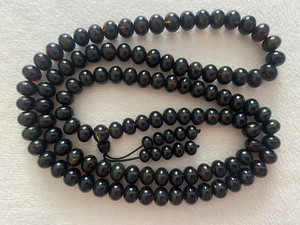 附鉴定证书 纯天然抚顺琥珀 矿珀 翳珀苹果圆 项链佛珠9毫米108粒