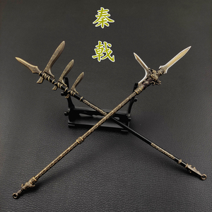 秦朝古代兵器长戈三戈戟 三国演义常山赵子龙赵云龙胆亮银枪模型