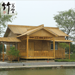 竹房子竹建筑房子竹屋竹工艺竹制品竹亭竹子jz-007