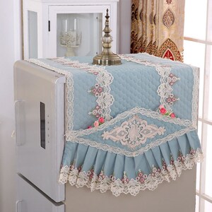 单双开门冰箱罩子防尘罩盖布高端欧式蕾丝冰柜罩盖巾轻奢高档家用