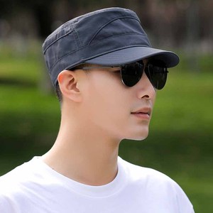 夏季户外平顶帽透气防晒帽轻薄太阳帽速干男士凉帽春季鸭舌遮阳帽