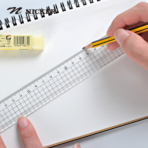 日本nicker尼克塑料直尺2530cm透明尺子学生用学习绘画文具测量刻度尺