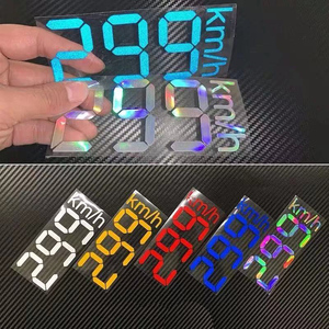 299km/h车贴贴纸镭射时速飙车极速改装汽车玻璃车窗贴三角窗拉花