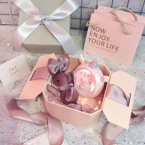 ins礼物盒送女生女神节生日礼物盒少女心口红送闺蜜送女友礼品盒