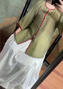 帝尧汉服2022年原创夏季新款传统服饰窄领圆领对襟短衫无领衫女装