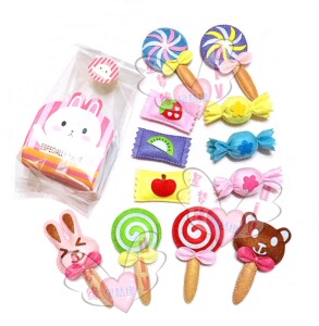 不织布糖果棒棒糖diy手工材料包 布艺甜点自制美食幼儿园装饰作业