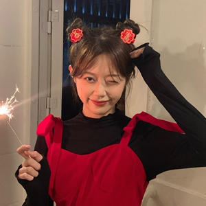 新年流苏发夹红色喜庆刘海夹边夹少女发卡日韩发饰