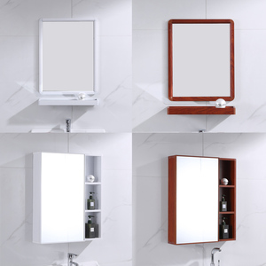 卫生间太空铝浴室镜柜带置物架镜箱收纳柜壁挂梳妆镜柜挂墙式镜子
