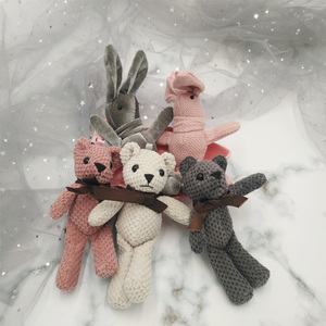 网红韩国许愿兔子熊伴手礼婚礼毛绒小公仔玩偶装饰礼盒钥匙扣礼物