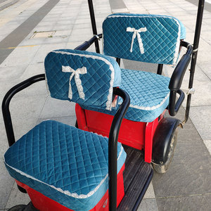 电动三轮车座套垫四季通用适用台铃鲁客爱玛盛昊雅迪全包坐套罩软