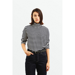 001人付款淘宝cicadahood海军条纹高领长袖t恤 无性别