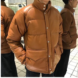 现货 bape 21新款 classic down jacket经典木村拓哉羊皮羽绒服