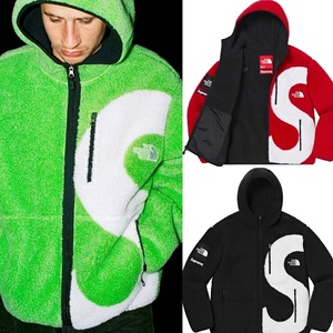 现货supreme 20fw s logo hooded摇粒绒夹克大s字母男女外套宽松