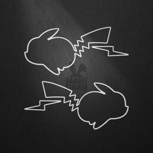 皮卡丘闪电车贴skr趣味卡通动漫贴纸个性防水反光贴